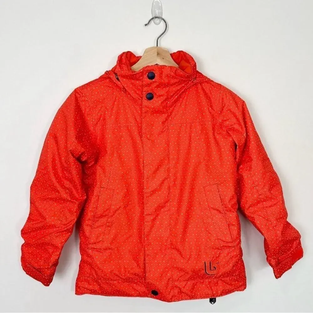 Burton DryRide Orange polka dot ski jacket sz L